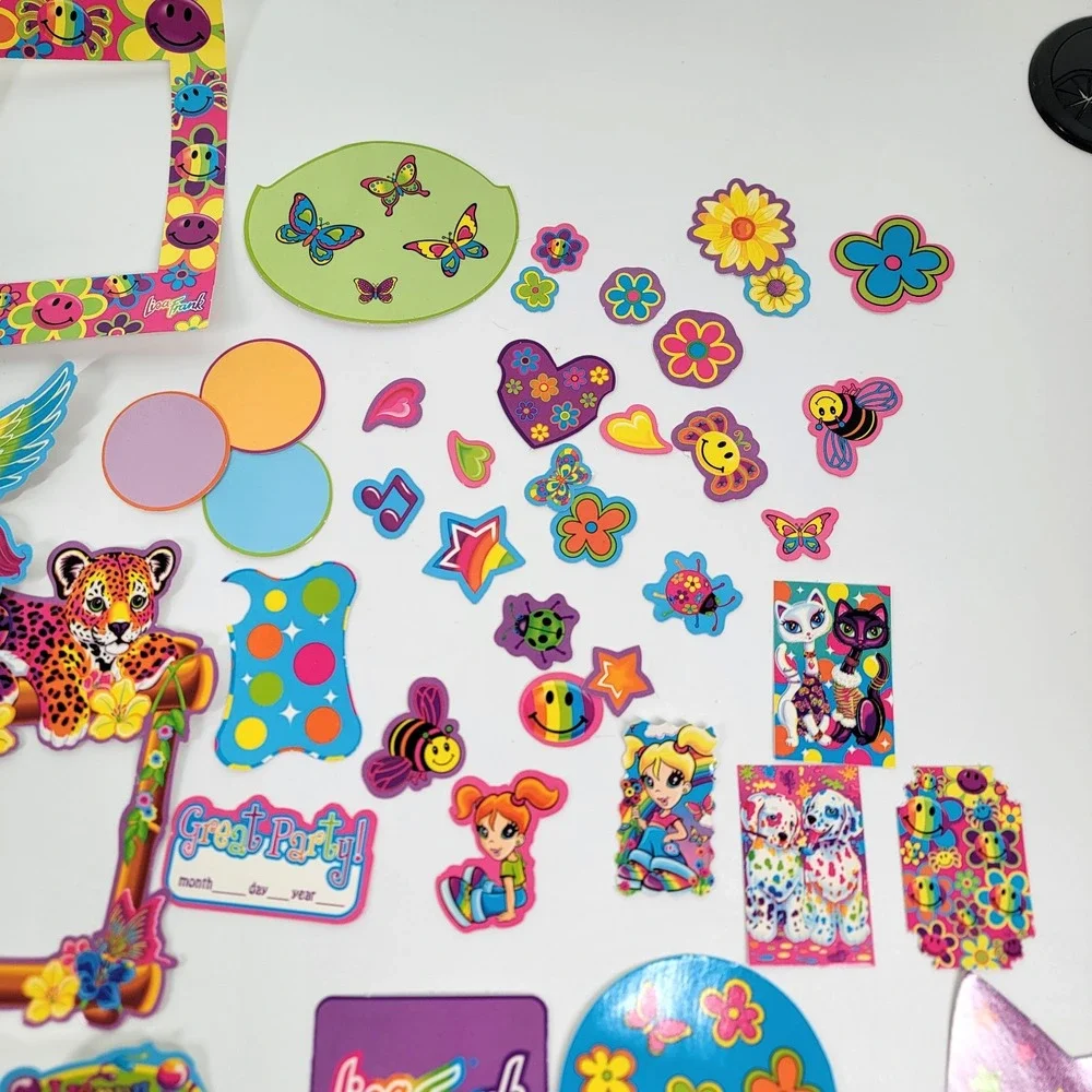 Huge Lisa‎ Frank Vintage Y2K Lot Cardboard Picture Frames Stickers Scrapbook